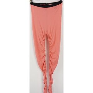 New Isabel Marant Womens US Size 30 Slim Pink Ruffle Flutter Knit Max Yoga Pants